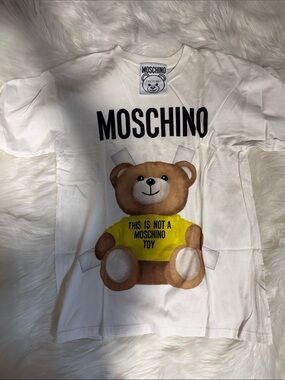 Authentic Moschino Couture Teddy Bear T-Shirt This Is Not A Moschino Toy